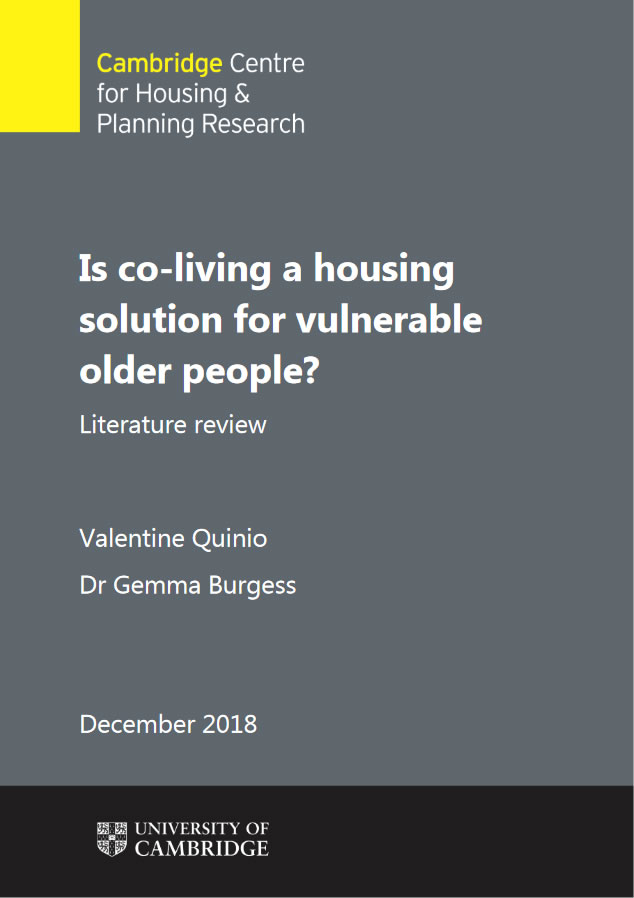 Is Co-living a Housing Solution for Vulnerable Older People? A literature review