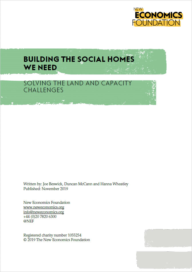 Building the social homes we need – solving the land and capacity challenges