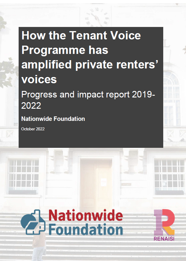 Cover of Tenant Voice Programme report document