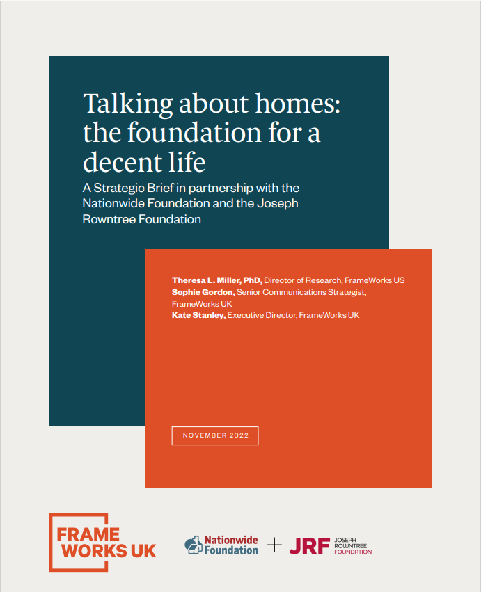 Talking about homes: the foundation for a decent life. Cover of full report